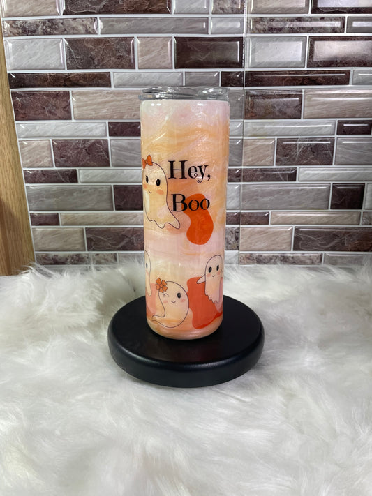 20 oz Stainless Steel Ink Swirl - Hey Boo Tumbler