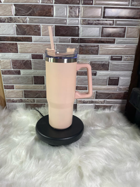 30 oz Light Pink Tumbler With Handle